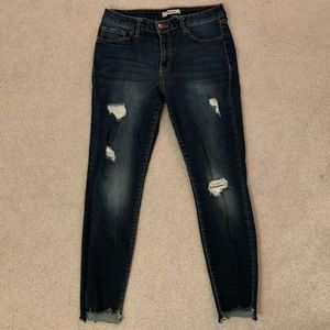 *REFUGE* Dark Wash Cropped Jeans